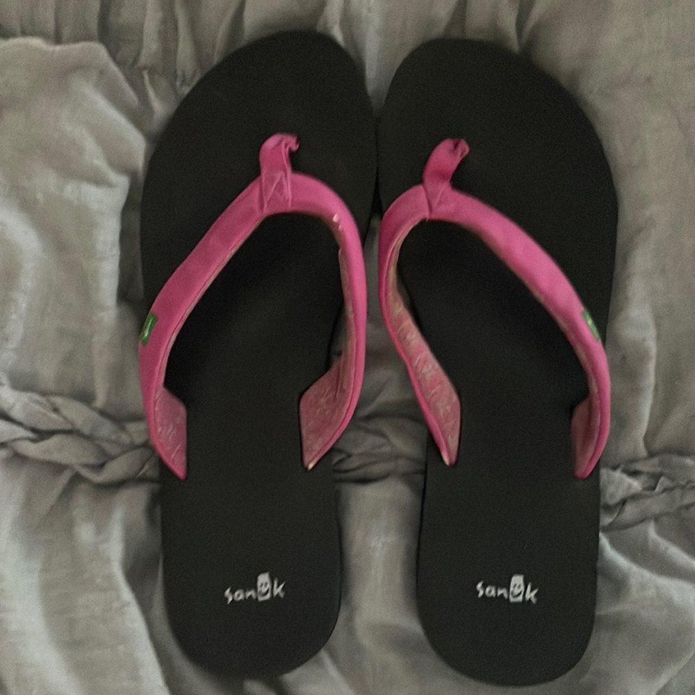 Sanuk yoga mat flip flops sz 10